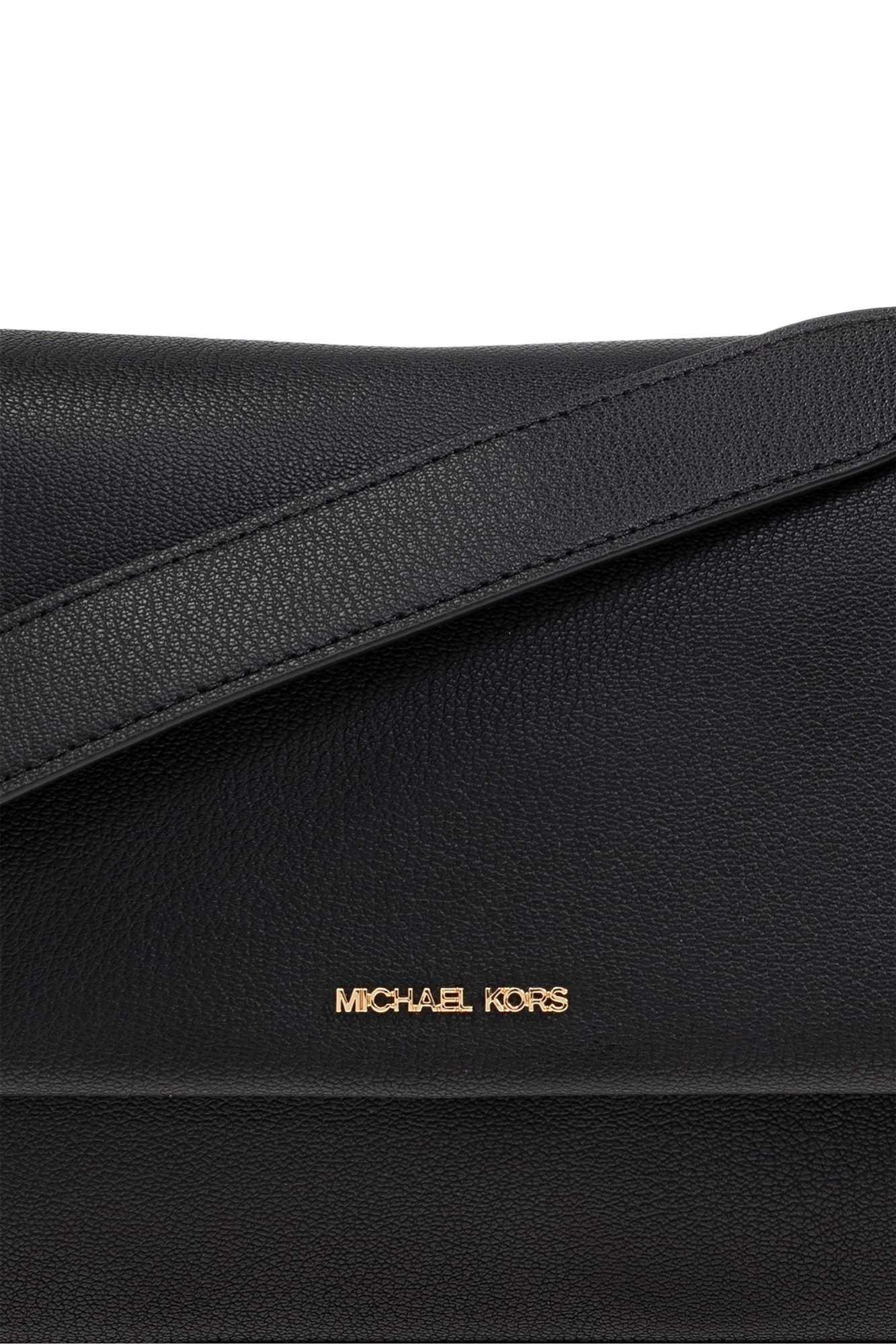 【関税&送料込】Michael By Michael Kors Black Leather Nessa Nessa Large Signature Logo Crossbody Bag | Michael Kors [US]